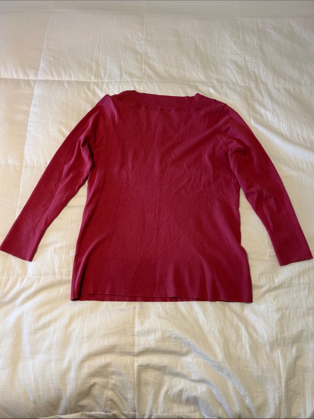 Caslon Raspberry V-Neck Sweater - Picture 2 of 5